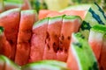 Cut watermelon slices Royalty Free Stock Photo