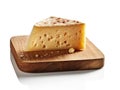 A cut wormy Kasu Marzu cheese Royalty Free Stock Photo