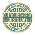 Cut Your Energy Costs Day Royalty Free Stock Photo