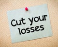 Cut your losses Royalty Free Stock Photo