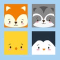 cuta faces animals Royalty Free Stock Photo