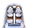 Cutaway autonomous car`s interior Royalty Free Stock Photo