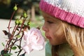 Cute 4 years old girl with rose Royalty Free Stock Photo