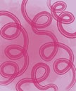cute abstract pink lines, similar to a telephone wire, on a delicate pink background