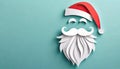 Abstract paper santa face with copy space. Add your own eyes