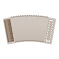 Cute accordion isolated icon