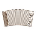 Cute accordion isolated icon Royalty Free Stock Photo