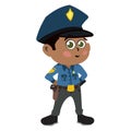 Kids in different professions. Professional Kid dressed as Policeman mall Kid posing has Sherriff.