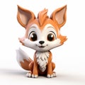 Cute And Adorable Fox Animation Model With Volumetric Lighting