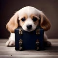 Cute puppy looking at the viewer - ai generated image