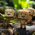 Cute and adorable mini miniature cardboard man