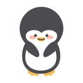 cute adorable penguin cartoon flat