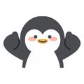 cute adorable penguin thumb up