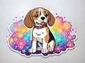 So cute adorable puppy sticker