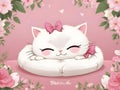 Cute adorable sleeping cat