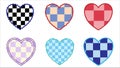 cute aesthetic heart shape checkerboard perfect for decoration for your design Royalty Free Stock Photo