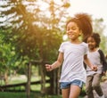 Cute african american little girl playing Royalty Free Stock Photo