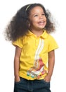 Cute african american small girl smiling Royalty Free Stock Photo