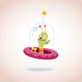 Cute alien character Royalty Free Stock Photo