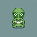 cute alien gamers Royalty Free Stock Photo
