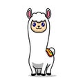 Cute Alpaca Llama Cartoon Vector Icon Illustration Royalty Free Stock Photo