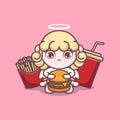 cute angel burger