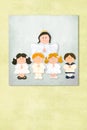 Cute Angel and childrens first communion invitation card