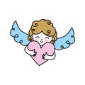 Cute angel icon. vector Royalty Free Stock Photo