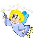 Cute angel with wand Royalty Free Stock Photo