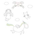 Cute angels illustration Royalty Free Stock Photo