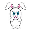 Cute angry easter bunny