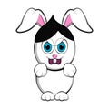Cute angry easter bunny Royalty Free Stock Photo