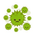 Cute angry evil bad fly germ virus Royalty Free Stock Photo