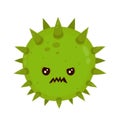 Cute angry evil bad fly germ virus Royalty Free Stock Photo