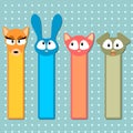 Cute animal bookmarks