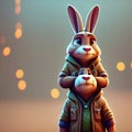 Cute Animal Characters a Cute rabbit Zootopia captured in 8k resolution Royalty Free Stock Photo