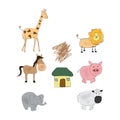 Cute animal collection illustration design