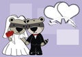 Cute raccoon couple cartoon cute married background