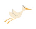 Cute animal design. stork icon. vector graphic