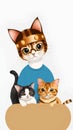 Cute animal domestic cat cat pet illustration Royalty Free Stock Photo