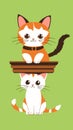 Cute animal domestic cat cat pet illustration Royalty Free Stock Photo