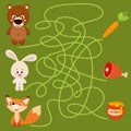 Cute animal educational maze game