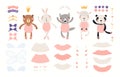 Cute animal girls in leotards, ballerina creator