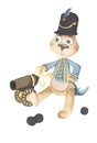 Cute animal in a nutcracker charachter costume Royalty Free Stock Photo