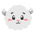 cute animal sheep icon, flat illustration for your design Royalty Free Stock Photo