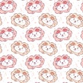 Cute animalistic seamless pattern for nursery design