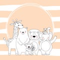 Cute animals cartoons