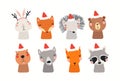 Cute animals Christmas set