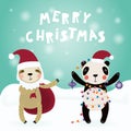 Cute animals Christmas set