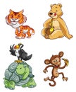 Cute Animals Collection Color Illustration Design Royalty Free Stock Photo